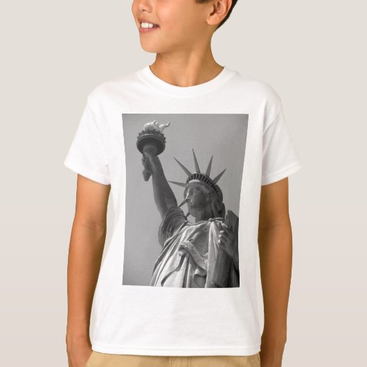 Zwart-wit beeld van de Liberty New York City T-shirt (Voorkant)