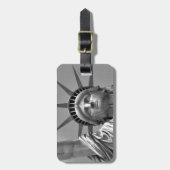 Zwart-wit beeld van de Vrijheid New York Bagagelabel (Voorkant verticaal)