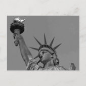 Zwart-wit beeld van de Vrijheid New York Briefkaart (Voorkant)