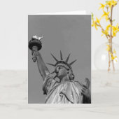 Zwart-wit beeld van de Vrijheid New York Kaart (Gele Bloem)