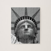 Zwart-wit beeld van de Vrijheid New York Legpuzzel (Verticaal)