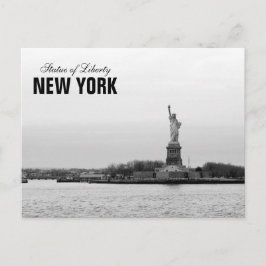 Zwart wit beeld van de vrijheid - NY New York Briefkaart