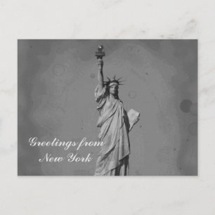 Zwart & Wit Beeld van de Vrijheid NYC New York Cit Briefkaart