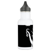 Zwart-wit beeld van de vrijheid Silhouette Waterfles (Links)