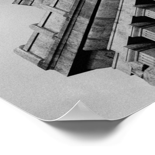 Zwart-wit beeld van het Poster van de Bevrijdingsm (Hoek)