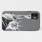 Zwart-wit beeld van Liberty New York City Case-Mate iPhone Case (Achterkant (horizontaal))