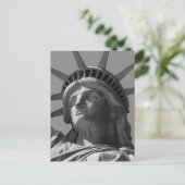 Zwart wit beeld van vrijheid dicht foto briefkaart (Staand voorkant)