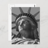 Zwart wit beeld van vrijheid dicht foto briefkaart (Voorkant / Achterkant)