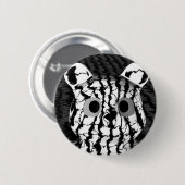 Zwart wit Beer Ronde Button 5,7 Cm (Voorkant /achterkant)