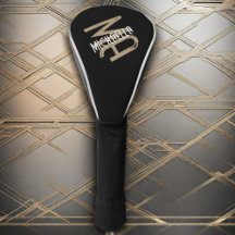 Zwart wit beige monogram gepersonaliseerde naam