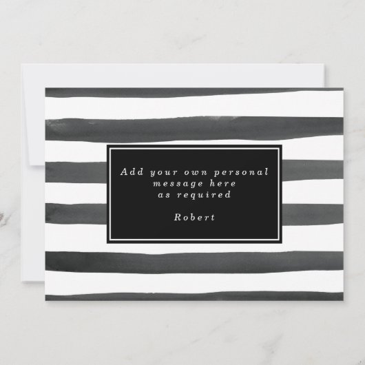 zwart wit ben je mijn groomsman bedankkaart (Achterkant)