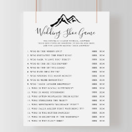 Zwart wit berg bruiloft schoen spel