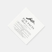 Zwart Wit Berg Trivia Leuke Feiten Bruiloft Servet (Hoek)