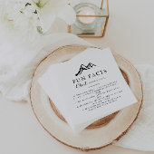 Zwart Wit Berg Trivia Leuke Feiten Bruiloft Servet