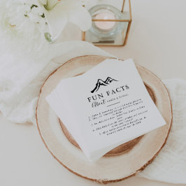 Zwart Wit Berg Trivia Leuke Feiten Bruiloft Servet