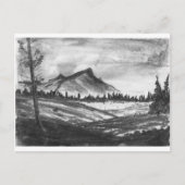 Zwart-wit berglandschap! briefkaart (Voorkant)