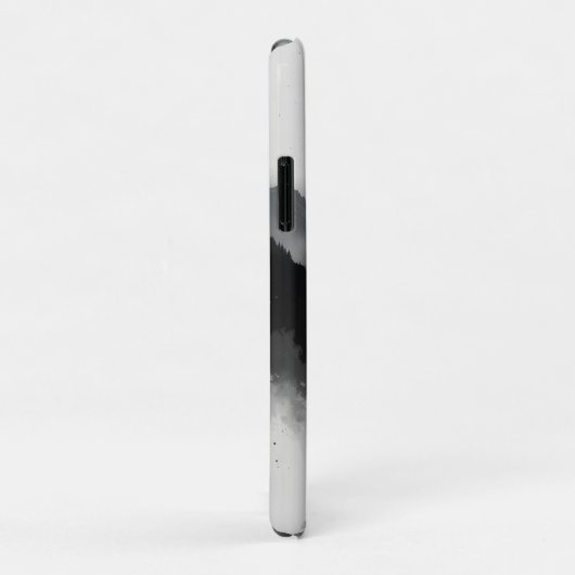 Zwart-wit berglandschap Case-Mate iPhone case (Achterkant/rechts)
