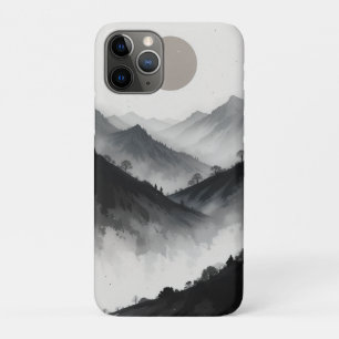 Zwart-wit berglandschap Case-Mate iPhone case