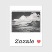 zwart-wit berglandschap Foto Sticker (Vel)