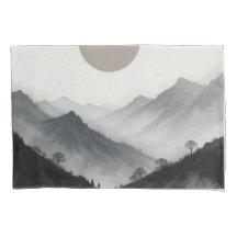 Zwart-wit berglandschap