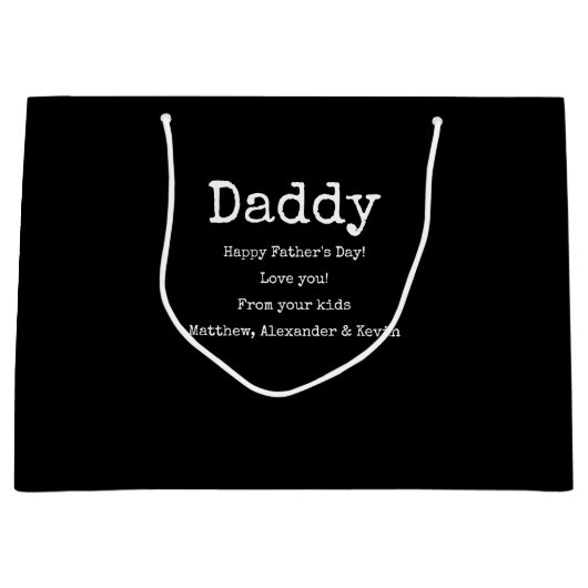 Zwart-wit bericht van uw Kinderen Groot Cadeauzakje (Voorkant)