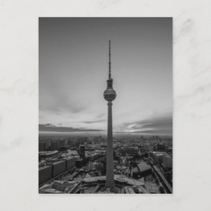 Zwart-wit Berlijn in de winter Briefkaart