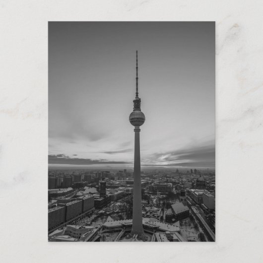 Zwart-wit Berlijn in de winter Briefkaart (Voorkant)