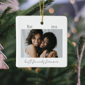 Zwart-wit Best Friends Foto Ornament