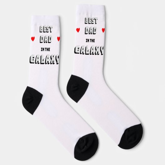 Zwart Wit Beste Pap In De Galaxy Sokken (Rechts)