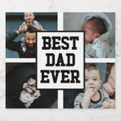 Zwart wit Beste pap ooit Aangepast Foto Afbeelding Bier Etiket (Enkel label)