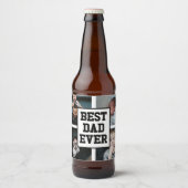Zwart wit Beste pap ooit Aangepast Foto Afbeelding Bier Etiket (Voorkant)