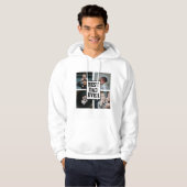 Zwart wit Beste pap ooit Aangepast Foto Afbeelding Hoodie (Voorkant volledig)