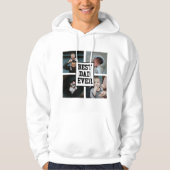 Zwart wit Beste pap ooit Aangepast Foto Afbeelding Hoodie (Voorkant)