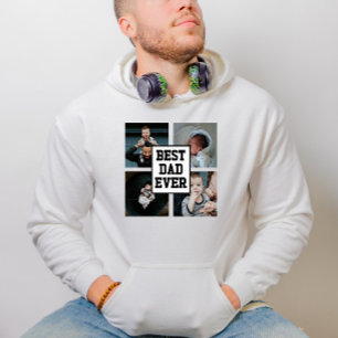 Zwart wit Beste pap ooit Aangepast Foto Afbeelding Hoodie