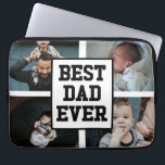 Zwart wit Beste pap ooit Aangepast Foto Afbeelding Laptop Sleeve<br><div class="desc">Dit is een zwarte witte,  beste pap met aangepast Afbeelding laptophoes voor foto's!</div>