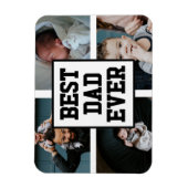 Zwart wit Beste pap ooit Aangepast Foto Afbeelding Magneet (Verticaal)