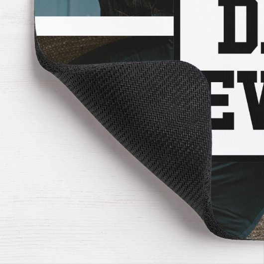 Zwart wit Beste pap ooit Aangepast Foto Afbeelding Muismat (Hoek)