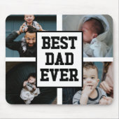 Zwart wit Beste pap ooit Aangepast Foto Afbeelding Muismat (Voorkant)