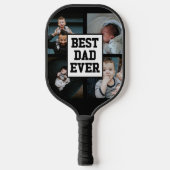 Zwart wit Beste pap ooit Aangepast Foto Afbeelding Pickleball Paddle (Voorkant)