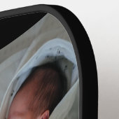 Zwart wit Beste pap ooit Aangepast Foto Afbeelding Pickleball Paddle (Links Detail)