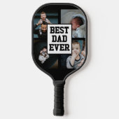 Zwart wit Beste pap ooit Aangepast Foto Afbeelding Pickleball Paddle (Achterkant)