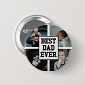 Zwart wit Beste pap ooit Aangepast Foto Afbeelding Ronde Button 5,7 Cm (Voorkant /achterkant)