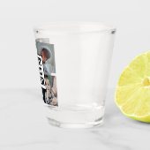 Zwart wit Beste pap ooit Aangepast Foto Afbeelding Shot Glas (Rechts)