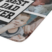 Zwart wit Beste pap ooit Aangepast Foto Afbeelding Snijplank (Hoek)