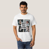 Zwart wit Beste pap ooit Aangepast Foto Afbeelding T-shirt (Voorkant volledig)