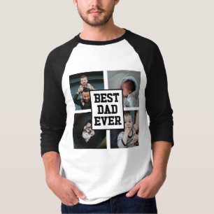 Zwart wit Beste pap ooit Aangepast Foto Afbeelding T-shirt