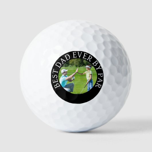 zwart& wit beste papa ooit aangepaste foto Golfbal Golfballen (Voorkant)