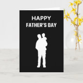 Zwart-wit beste papa ooit blij Vaderdag Kaart (Gele Bloem)