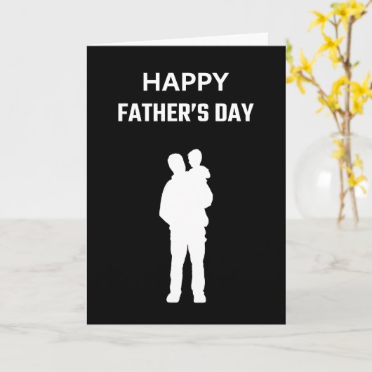 Zwart-wit beste papa ooit blij Vaderdag Kaart (Gele Bloem)