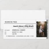 Zwart-wit bestemming bruiloft met foto kaart (Voorkant / Achterkant)